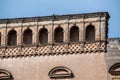 Italy. Matera. Arched loggia and diamond balustrade of Palazzo Bernardini, formerly Palazzo FerraÃÂ¹, 15th century AD