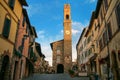 Palazzo dei Priori on Piazza del Popolo in Montalcino, Val d`Orc Royalty Free Stock Photo