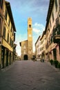 Palazzo dei Priori on Piazza del Popolo in Montalcino, Val d`Orc Royalty Free Stock Photo