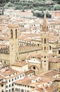 Palazzo del Bargello and Badia Fiorentina steeple, Florence, Italy