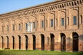 Sabbioneta - The Medieval building of Duke`s Palace on the main square in Sabbioneta city. Mantua, Italy Royalty Free Stock Photo