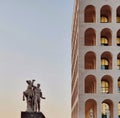 palazzo della civilta italiana, one of the most famous modern architecture in Rome, Italy