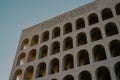 Palazzo della Civilta Italiana, Rome architecture landmark with arches, Italy Royalty Free Stock Photo