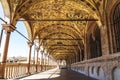 Palazzo Della Ragione, the external gallery. Padua,