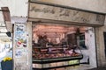 Butchers shop by the Palazzo della Ragione in Padua Italy