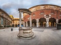 Palazzo della Ragione and Piazza dei Mercanti in the Morning Royalty Free Stock Photo