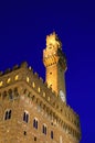 Palazzo della Signoria in the evening , Florence Royalty Free Stock Photo