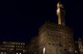 Palazzo della Signoria in Florence at night Royalty Free Stock Photo