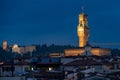 Palazzo della signoria florence night view panorama Royalty Free Stock Photo