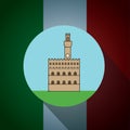 Palazzo della Signoria. Vector illustration decorative design