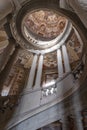Palazzo Farnese, the principal staircase or Scala Regia, a graceful spiral of steps supported by pairs of Ionic columns