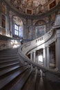 Palazzo Farnese, the principal staircase or Scala Regia, a graceful spiral of steps supported by pairs of Ionic columns