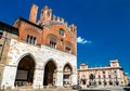 Palazzo Gotico on Piazza Cavalli in Piacenza, Italy Royalty Free Stock Photo