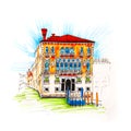 Palazzo on the Grand Canal in Venice, Italia Royalty Free Stock Photo