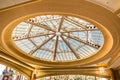 Palazzo Hotel and Casino parking lobby skylight Royalty Free Stock Photo