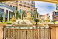 Palazzo Hotel and Casino water fountain Royalty Free Stock Photo