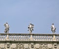 Palazzo Maffei with three statues of divinities: Hercules, Jupiter, Venus, Piazza delle Erbe, Verona, Italy