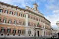 Palazzo Montecitorio palace in Rome, Italy, the seat of the Ital