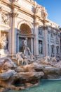 Palazzo Poli, triumphal arch and Oceanus on Trevi fountain in Rome, Italy