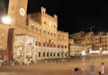 Palazzo Pubblico in Siena Italy at night
