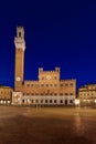 Palazzo Pubblico Town Hall, Siena, Italy, night Royalty Free Stock Photo