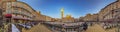 Palazzo Publico and Piazza del Campo in Siena. This historic center of Siena is a UNESCO World Heritage Site Royalty Free Stock Photo