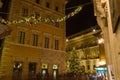 Palazzo Salimbeni at Christmas time in Siena, Italy Royalty Free Stock Photo