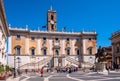 Palazzo Senatorio Senate Palace by Michelangelo Buonarotti at Piazza Campidoglio square at Capitoline hill in Rome, Italy Royalty Free Stock Photo