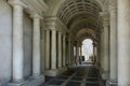 Palazzo Spada Forced perspective gallery by Francesco Borromini Royalty Free Stock Photo