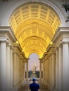 Palazzo Spada, Rome. Forced perspective gallery by Francesco Borromini.