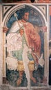 Fresco of Romulus in the trinci palace of Foligno, Umbria, by Gentile da Fabriano, 15th century