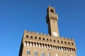 Palazzo Vecchio city hall palace on Piazza Della Signoria square in Florence, Italy. Famous historical building with bell tower Royalty Free Stock Photo