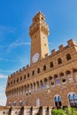 Palazzo Vecchio or Palazzo della Signoria in Florence, Italy. Tuscany, Italy. Piazza della Signoria in front of the Palazzo Royalty Free Stock Photo