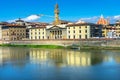 Palazzo Vecchio Duomo Arno River Florence Tuscany Italy Royalty Free Stock Photo