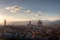 Palazzo Vecchio Duomo Cathedrale di Basilica di Santa Maria del Fiore, Florence, Firenze, Tuscany, Italy Royalty Free Stock Photo