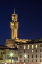 Palazzo Vecchio in evening, Florence, Italy Royalty Free Stock Photo