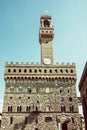 Palazzo Vecchio, Florence, Italy, old filter Royalty Free Stock Photo