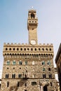 Palazzo Vecchio, Florence, Italy, yellow filter Royalty Free Stock Photo