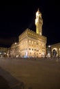 Palazzo Vecchio in Florence at night, Italy Royalty Free Stock Photo