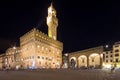 Palazzo Vecchio in Florence at night, Italy Royalty Free Stock Photo