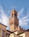 Palazzo Vecchio Tower against blue sky Royalty Free Stock Photo