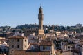 Palazzo Vecchio. View from Giotto`s Campanile. Florence, Italy Royalty Free Stock Photo