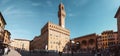 Palazzo Vecchio view from Piazza della Signoria Royalty Free Stock Photo