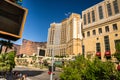 The Palazzo, Wynn Hotel and Casino view from Las Vegas boulevard Royalty Free Stock Photo