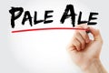 Pale Ale text with marker Royalty Free Stock Photo