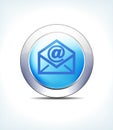 Blue Icon Button email for Healthcare & Pharmaceutical presentations Royalty Free Stock Photo