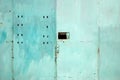 Pale Blue Metal Door