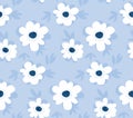 Pale color summer floral seamless pattern Royalty Free Stock Photo