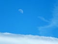 Pale daytime moon Royalty Free Stock Photo