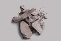 Pale eye shadow powder as makeup palette closeup, crushed cosmetics and beauty texture